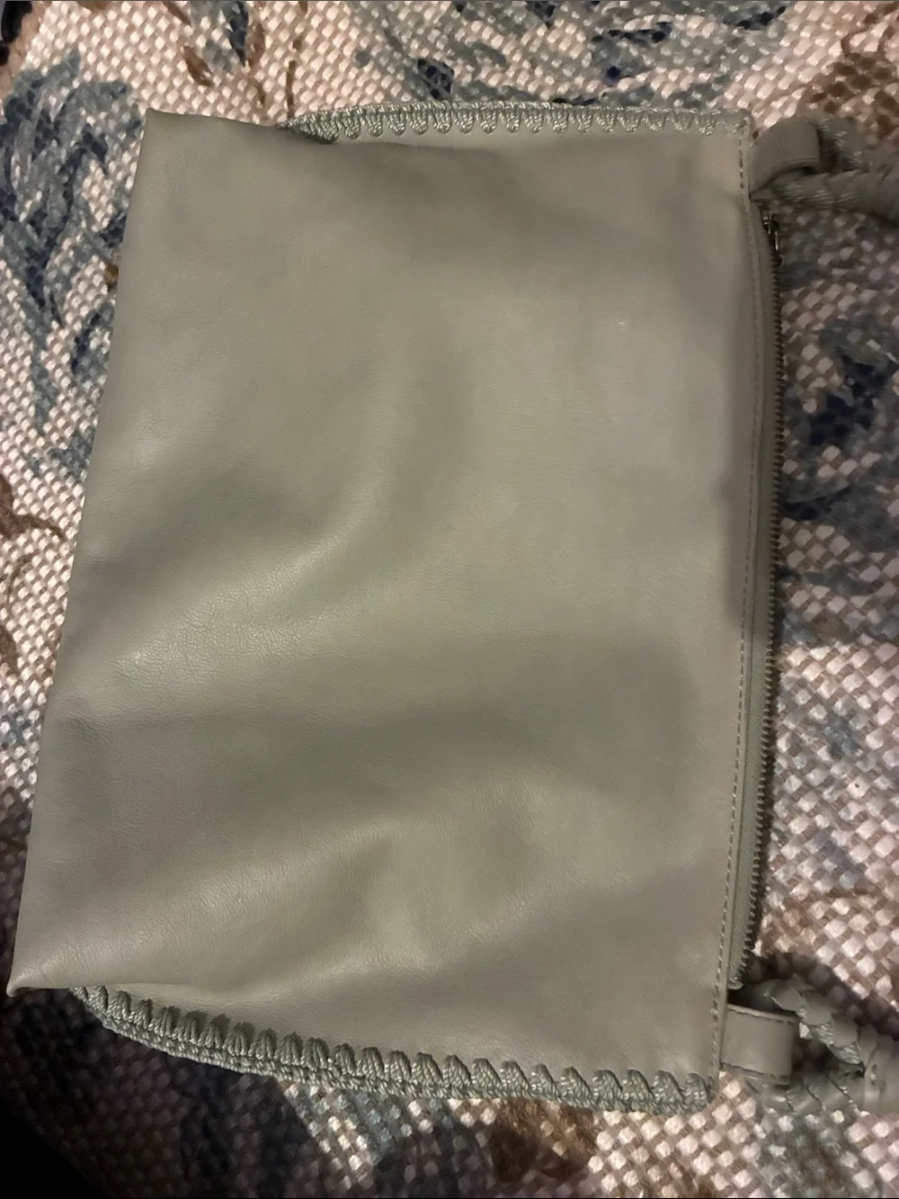 Women's Soft Leather Shoulder Bag‎ in Sage Green